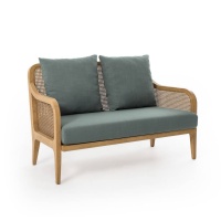 Диван Из плетеного ротанга Oasis 2 мест. синий LA REDOUTE INTERIEURS  фото, kupilegko.ru